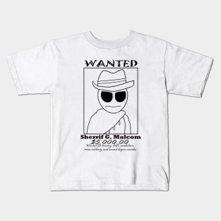 Sheriff Malcom (Black) Kids T-Shirt